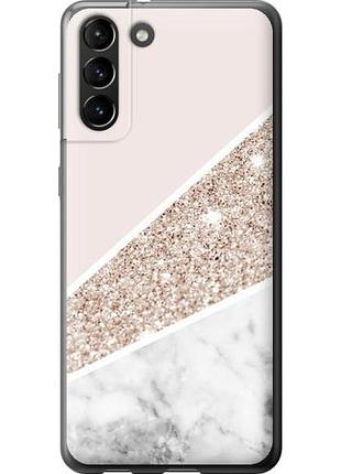 Чехол на samsung galaxy s21 plus пастельный мрамор из силикона fch_0019384