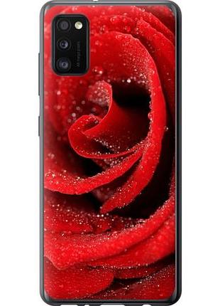 Чехол на samsung galaxy a41 a415f красная роза из пластика fch_0009278