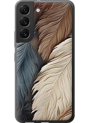 Чехол на samsung galaxy s22 листья в стиле бохо из силикона fch_0003966