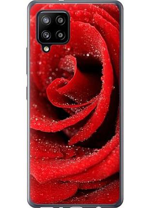 Чехол на samsung galaxy a42 a426b красная роза из пластика fch_0009280