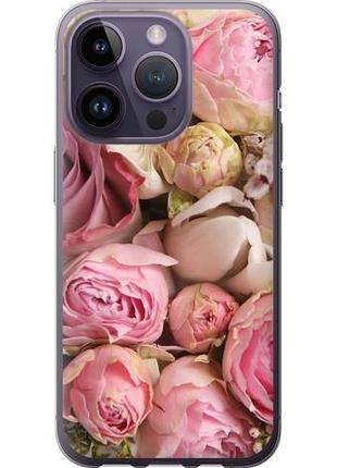 Чехол на iphone 14 pro розы из силикона fch_0070346