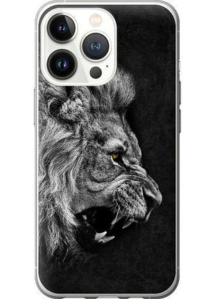 Чехол на iphone 13 pro лев из силикона fch_0010326