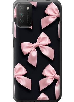 Чехол на xiaomi poco m3 coquette ribbons dark coquette из силикона fch_0148817