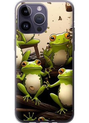 Чехол на iphone 14 pro max жабки из силикона fch_0025981
