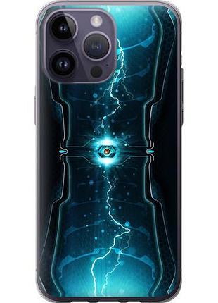 Чехол на iphone 14 pro max молнии в цилиндре из силикона fch_0009781