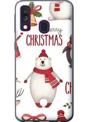 Чехол на samsung galaxy a40 2019 a405f merry christmas из пластика fch_0024396