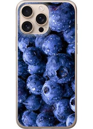 Чехол на iphone 16 pro max голубика из силикона fch_0147519