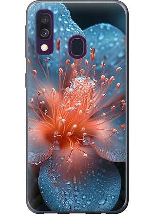 Чехол на samsung galaxy a40 2019 a405f роса на цветке из пластика fch_0135322