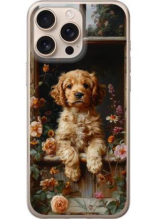 Чехол на iphone 16 pro max щенок cocker spaniel из силикона fch_0147526