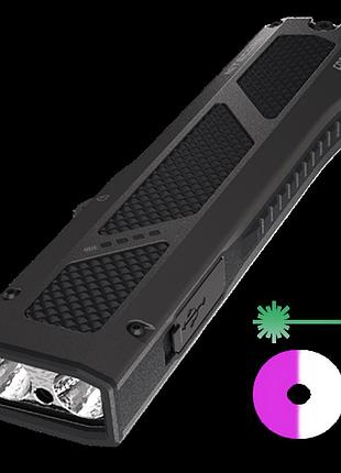 Ручний ліхтар nitecore edc17 із білим та ультрафіолетовим світлом та зеленим лазером (class r3) 1500лм, 230м, 1500маг