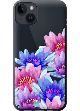 Чехол на iphone 14 plus лотос из силикона fch_0130638