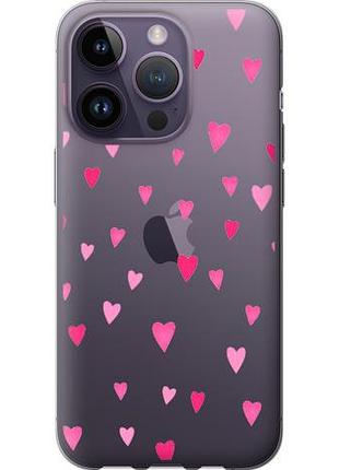 Чехол на iphone 14 pro сердечки 2 из силикона fch_0020042
