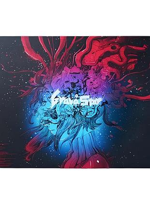 Стеклянный игровой коврик gravastar для мыши, 500*400*3,5 мм