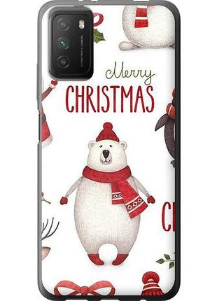 Чехол на xiaomi poco m3 merry christmas из силикона fch_0052242