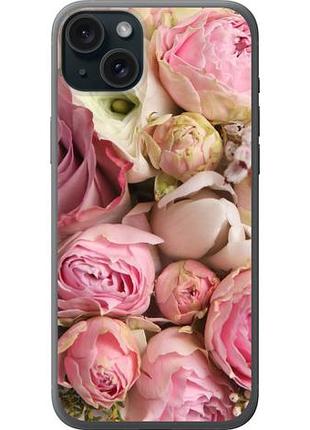 Чехол на iphone 15 plus розы из силикона fch_0070408