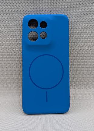 Чехол motorola edge 50 neo magsafe softtouch мягкий противоударный синий