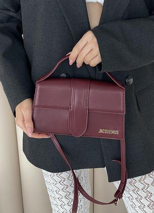 Классическая женская сумка jacquemus брендовая кожаная сумочка из кожи жакмюс деловая сумка для девушки через плечо