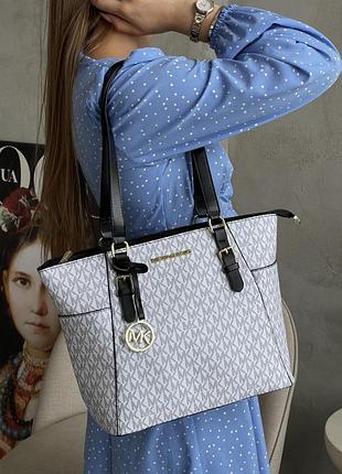 Женская кожаная сумка michael kors брендовая классическая сумочка из кожи майкл корс деловая сумка для девушки через плечо