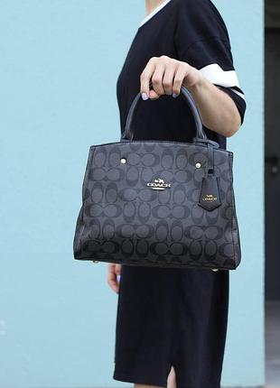 Брендовая деловая сумка из кожи coach кожаная сумка для девушки через плечо сумочка женская классическая коуч