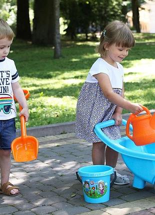 Детский игровой набор тачка с песочным набором №3 4265 технок