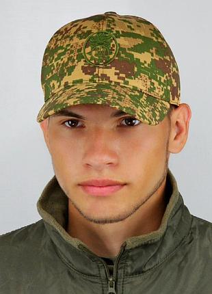 Кепка нгу хищник с кокардой, бейсболка национальная гвардия камуфляж хищник с кокардой xl/59-60