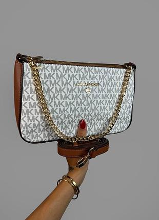 Женская кожаная сумочка michael kors кросс боди городская сумка из кожи для девушки майкл корс брендовая сумочка через плече