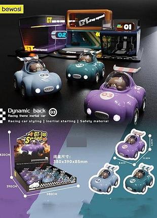 Машинка гоночная 512-19 (подсветка, инерция, мишка двигается)