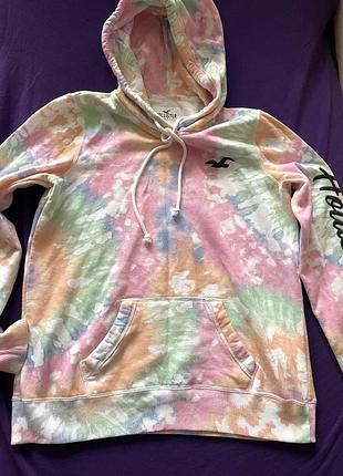 Яскраве жіноче худі hollister у стилі tie-dye s/m