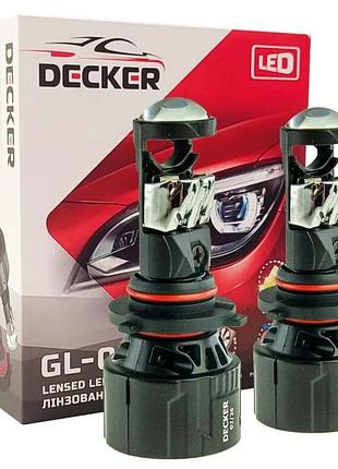 Мини-линзы decker gl-02 цоколь hb3 (9005) линза с светотеневой границей 5000k 12-24v 45w 8000lm штаные места!