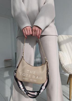 Женская кожаная сумка багет marc jacobs городская багетная сумочка марк джейкобс брендовая для девушки через плечо