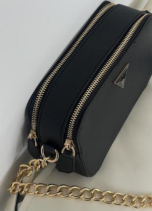 Городская кросс боди кожаная guess брендовая сумка для девушки через плече женская маленькая сумочка из кожи гесс