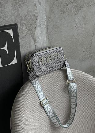 Городская кросс боди кожаная guess брендовая сумка для девушки через плече женская маленькая сумочка из кожи гесс
