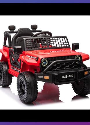 Дитячий електромобіль на акумуляторі джип joy r-30840 з пультом радіокерування для дітей 3-8 років червоний