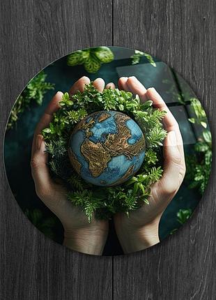 Картина на склі "світові руки" 70см