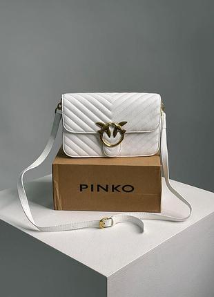 Шкіряна класична сумка через плече pinko міська для дівчини середня жіноча сумочка пінко брендова