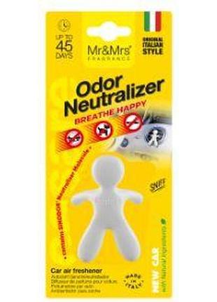 Ароматизатор в авто на решетку печки mr&mrs fragrance cesare odor neutralizer, антитабак