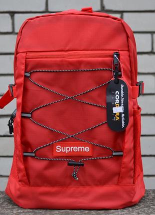 Рюкзак у стилі supreme червоний