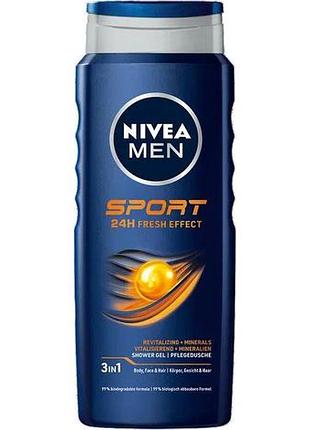 Гель для душа мужской nivea sport 500 мл