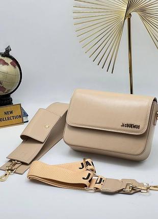 Жіноча поясна сумка брендова сумочка jacquemus шкіряна бананка жакмюс міська сумка для дівчини через плече із шкіри