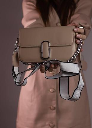 Шкіряна жіноча сумка marc jacobs сумочка крос боді через плече марк джейкобс брендова міська сумка зі шкіри для дівчини