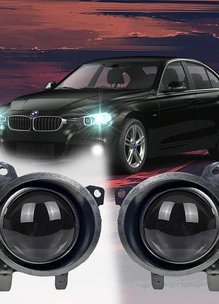 Протитумані лазерні bi-led фари starlight bmw 1-4 series f20-f23/f30-f36/f45/f80-f83 біле/жовте ближнє/дальнє світло 3" птф