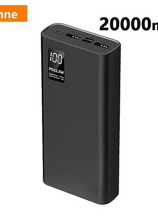 Повербанк 20000 mah с быстрой зарядкой 22.5w, для iphone, android