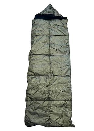 Спальный мешок ттх зимний до -10 (одеяло с капюшоном), хаки 220х100 см