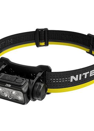 Фонарь налобный nitecore nu43 (белый + червь led, 1400 люм, 9 режимов, 1x18650, usb-c, датчик приближения)