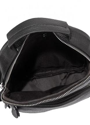 Мужской кожаный мессенджер 18x22x8, сумка планшет через плечо tiding bag a25f-1519a черный