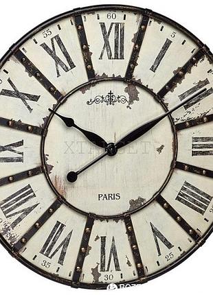 Годинник настінний tfa vintage xxl античний стиль метал d=600x50 мм