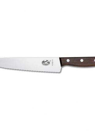 Кухонный разделочный нож victorinox carving 5.2030.12 серрейтор, лезвие 22 см, rosewood