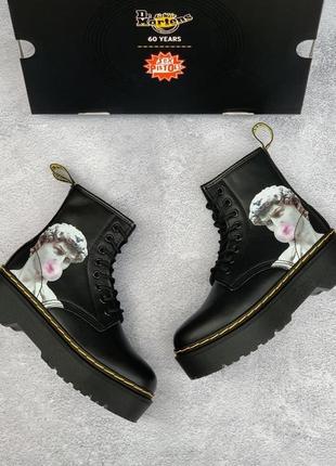 Ботинки зимние dr. martens jadon black david