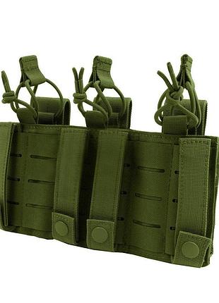 Подсумок для 3 магазинов на систему molle condor triple kangaroo mag pouch gen ii (olive)