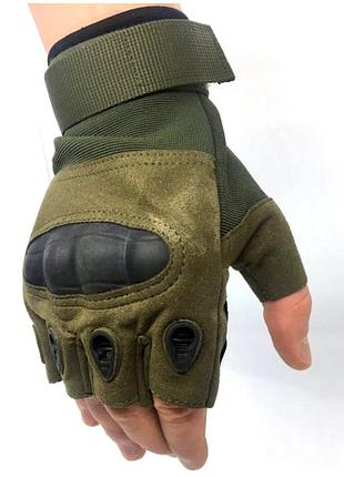 Тактичні рукавиці без пальців ttx combat м олива